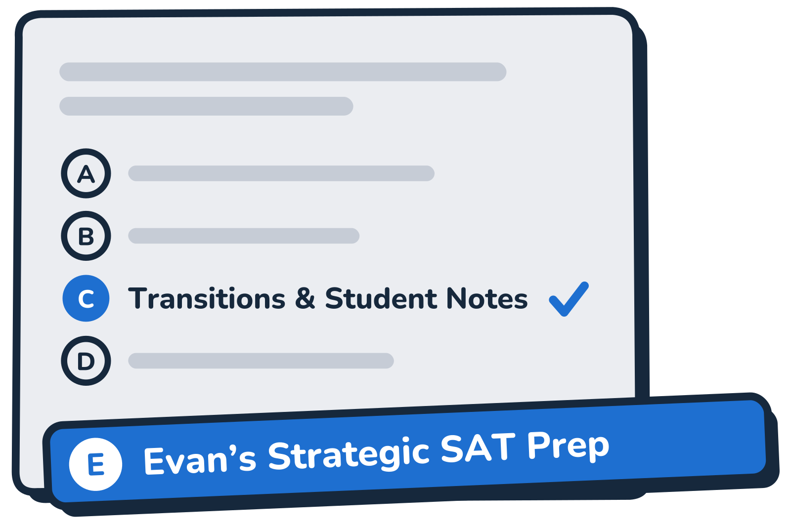 Transitions + Student Notes